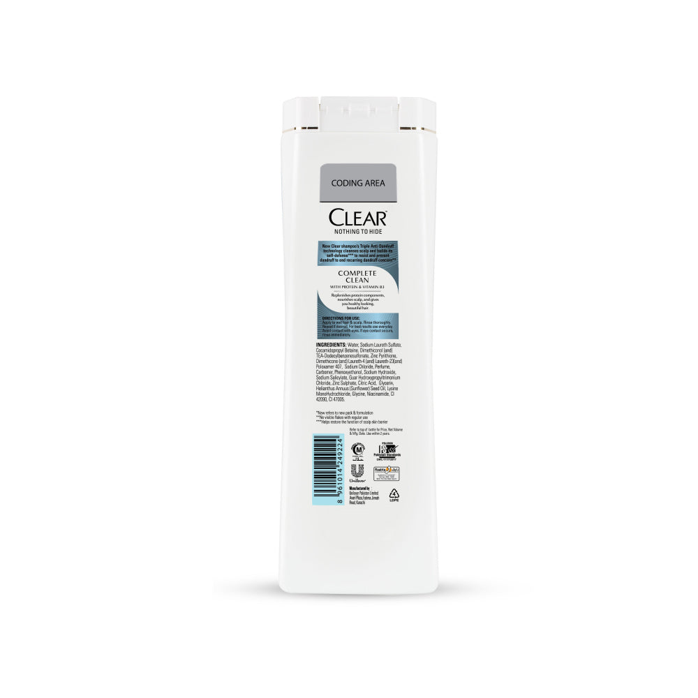 Clear Shampoo Complete Clean - 185Ml