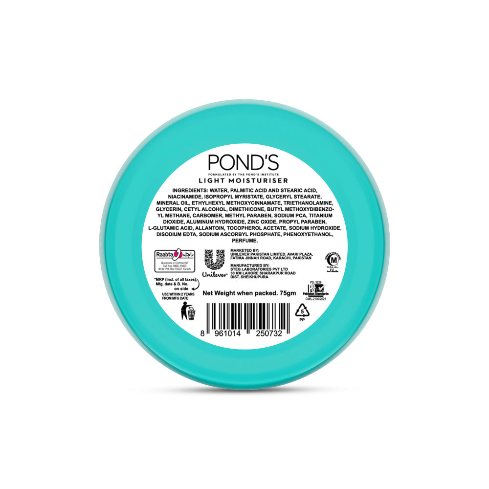Ponds Light Moisturiser For Soft Glowing Skin Cream 75g - Snapcart.pk