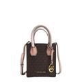 Michael Kors Mercer XS NS Shopper Crossbody Brown/Soft Pink  - 35T1GM9CO1