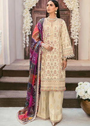 Eid Collection By Baroque Embroidered Lawn Suit Unstitched 3 Piece 2022 - (BL08-D06)