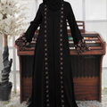 TGM Abaya Collection-Black Carmine