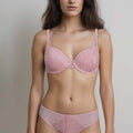 BLS - Emma Wired And Padded Lace Bra Set - Pink
