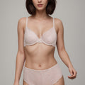 BLS - Everly Wired And Padded Lace Bra Set - Skin