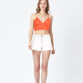BLS Belle Non Padded Lace Bralette Peach Rose