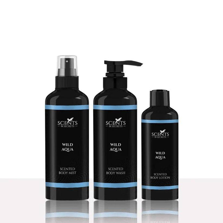 Scent N Secrets Wild Aqua Bath & Body Kit - 3 Pc Bundle - My Store