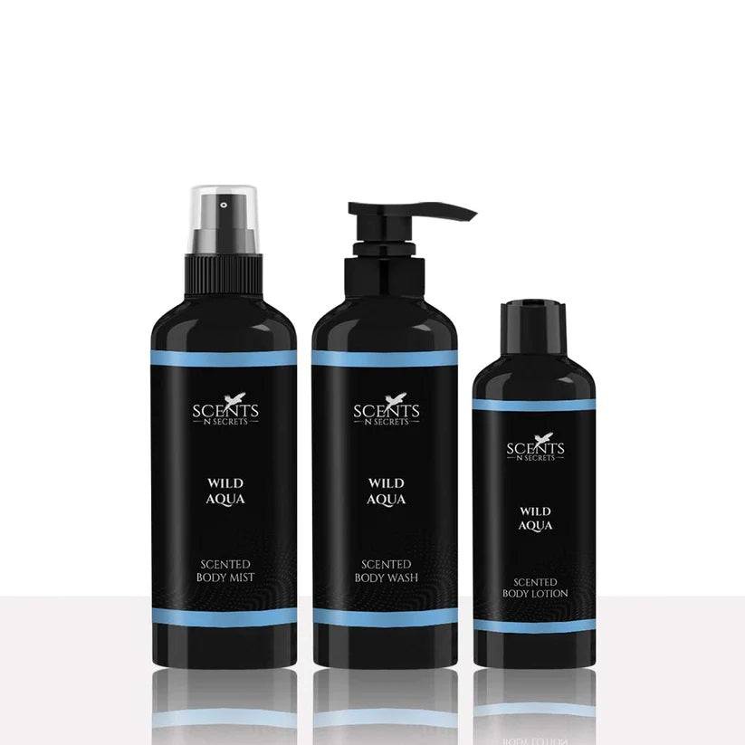 Scent N Secrets Wild Aqua Bath & Body Kit - 3 Pc Bundle - My Store