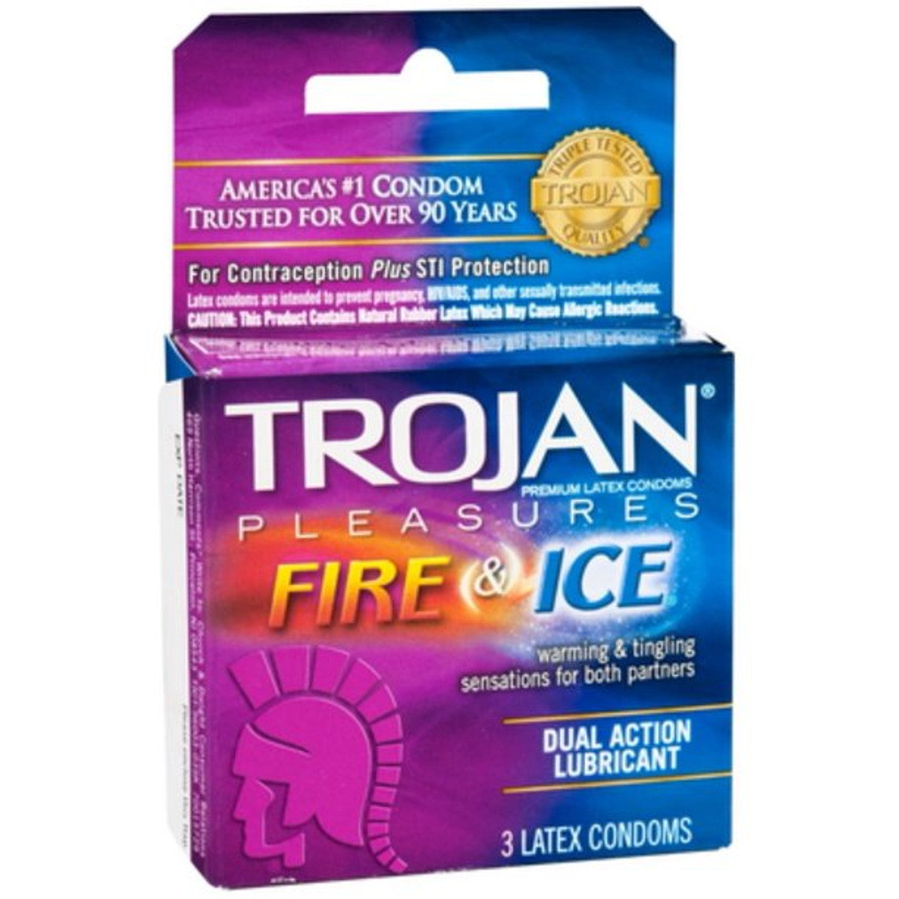 Trojan - Condom Fire & Ice - 3Ct