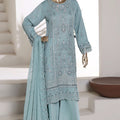 Afsany By Sada Bahar Stitched 3 Piece Luxury Chiffon Vol-01 Suit-CF-9 AZURE