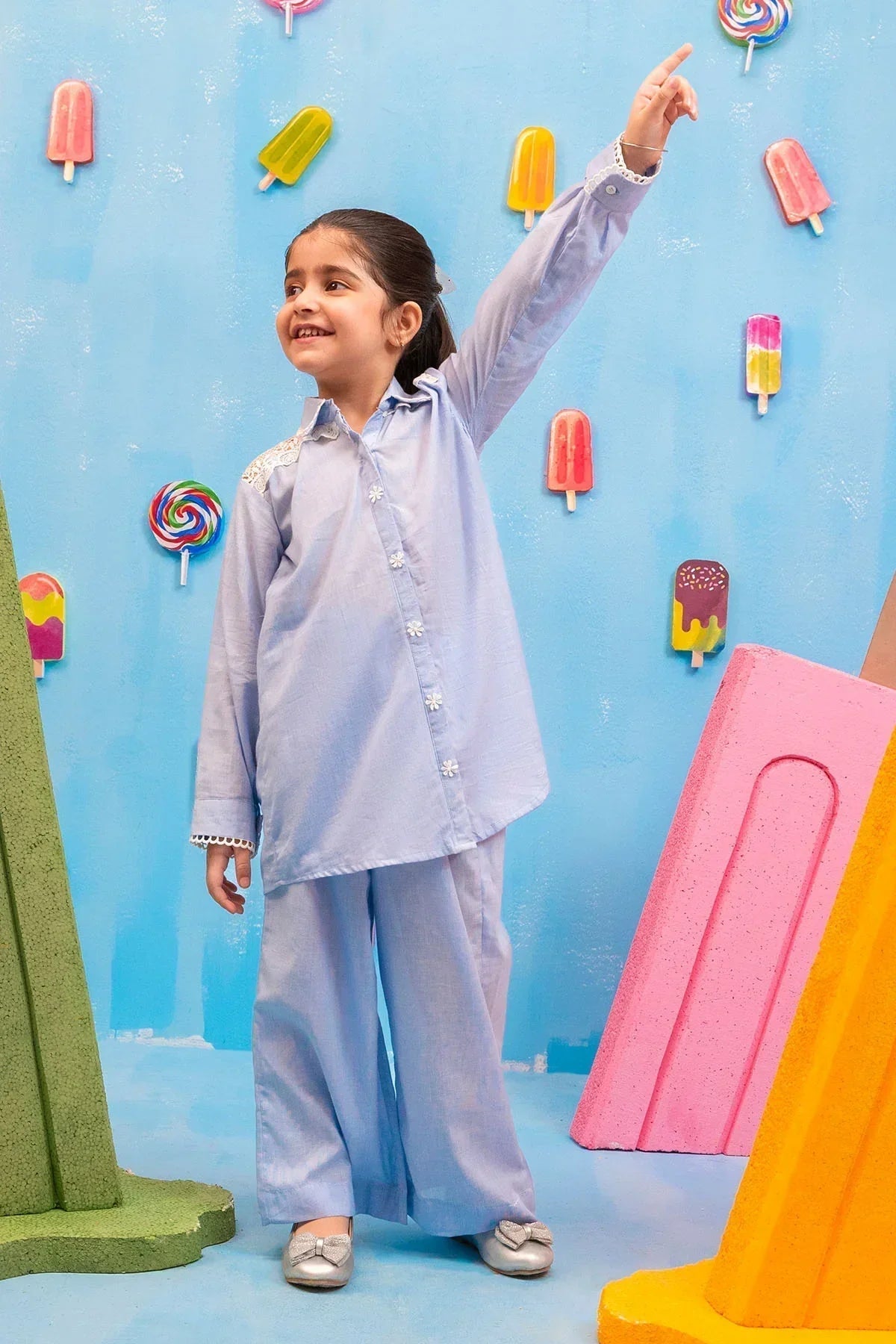 Ochre Clothing-Chambray Cotton 2 Pc Suit-INWC-06