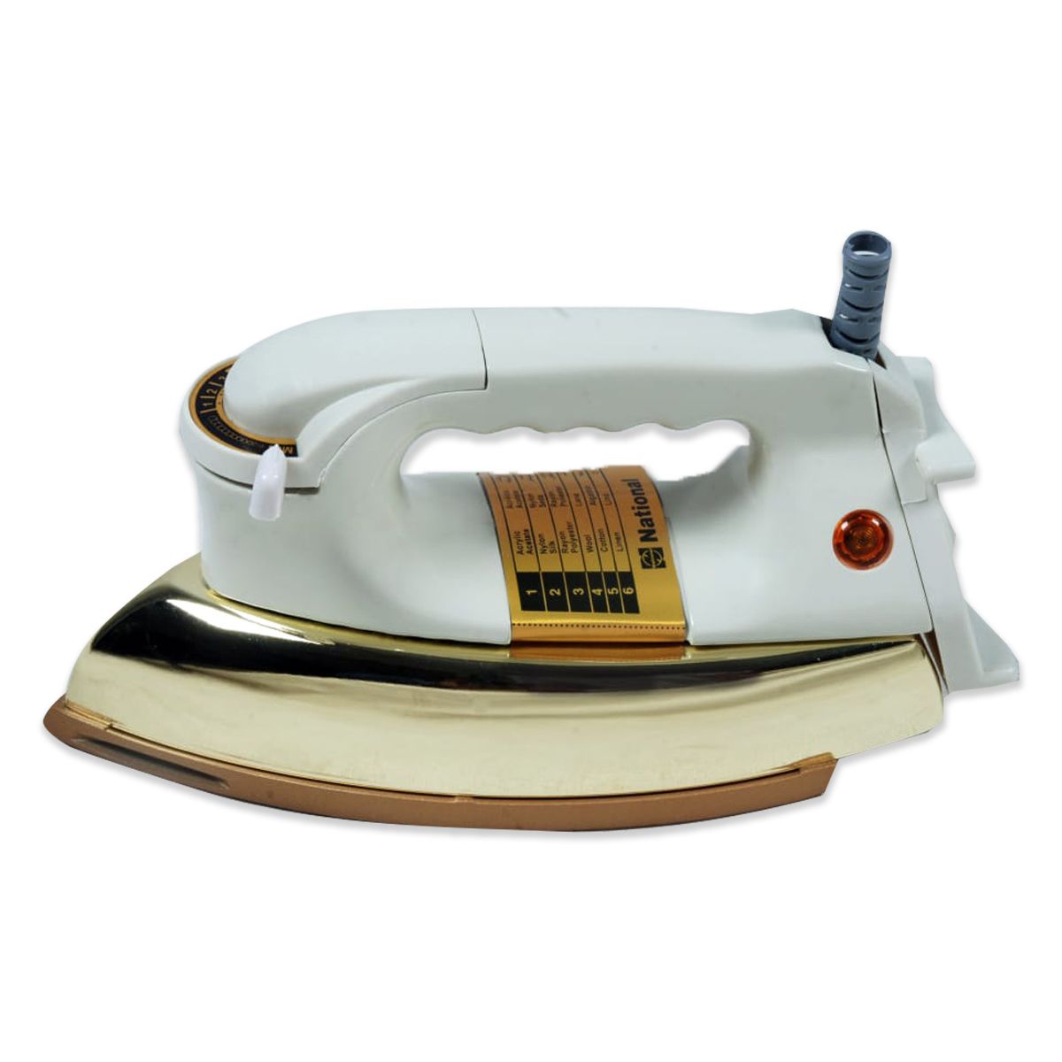 National Heavy Duty  Sole iron Non stick plate Tore Copper Model#106 Back light handle - My Store