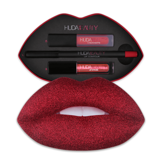 Huda Beauty Contour & Highlight & Strobe - Cheerleader & Saucy Lip Kit