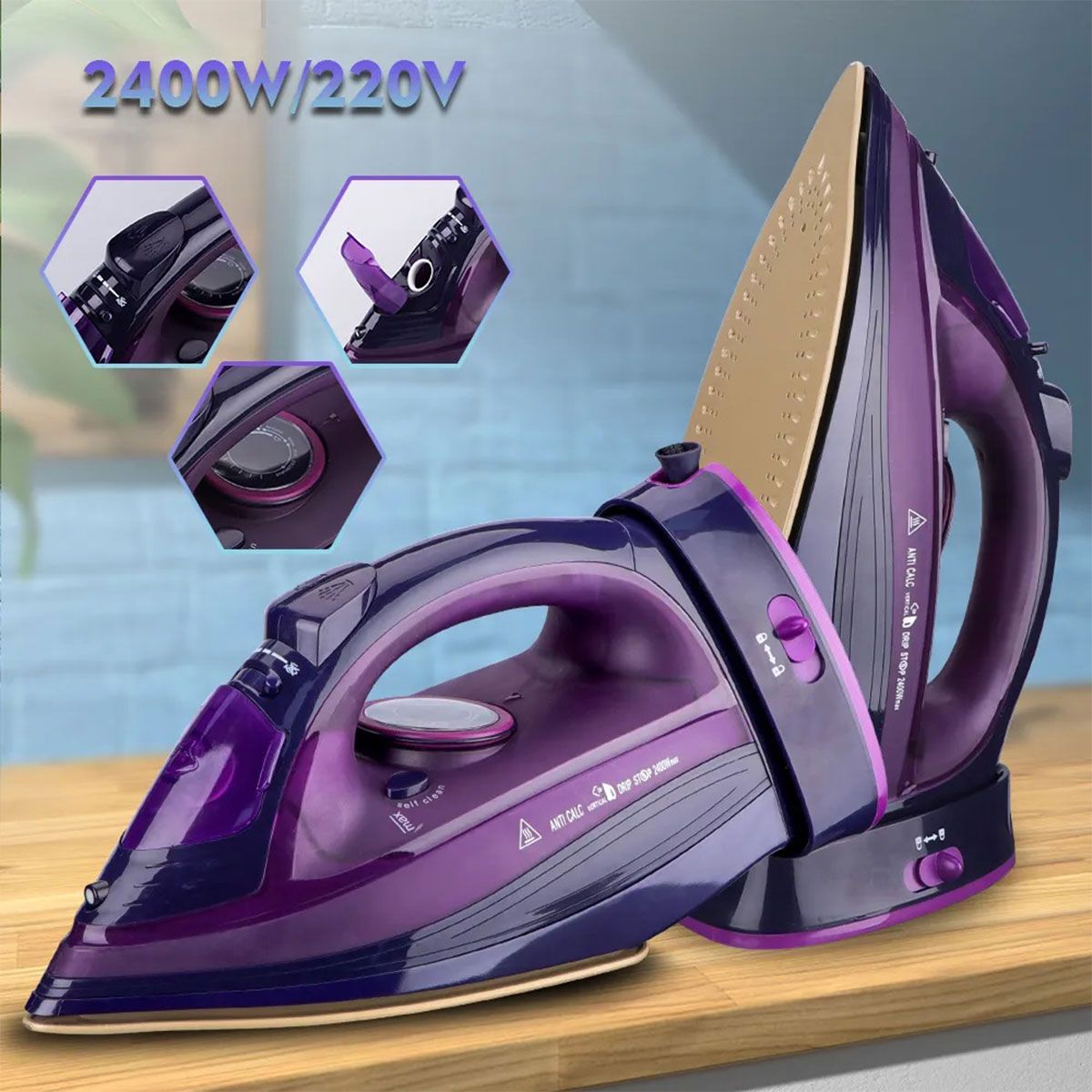 Handheld Cordless Steam Iron for Clothes Household -Random Color - My Store