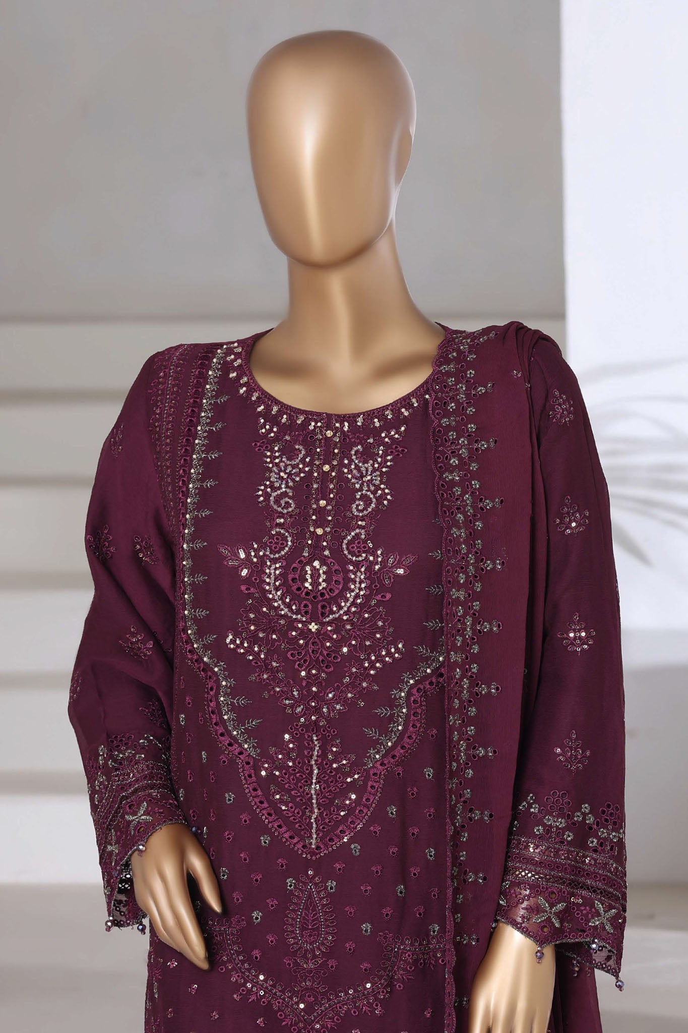 Afsany by Sada Bahar Stitched 3 Piece Luxury Chiffon Vol-14 Collection'2025-CR-26-Purple