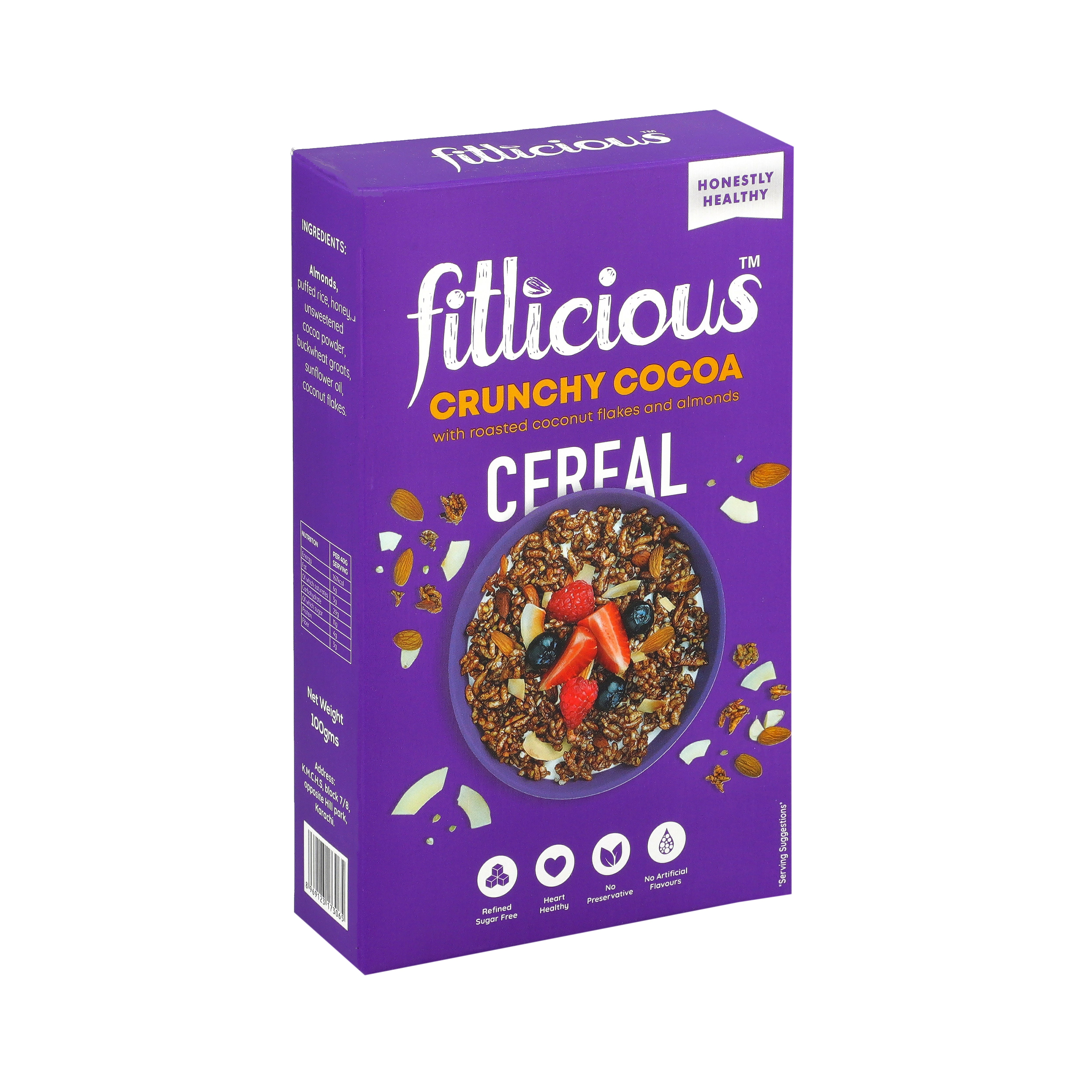 Fitlicious Crunchy Cocoa Cereal 100g
