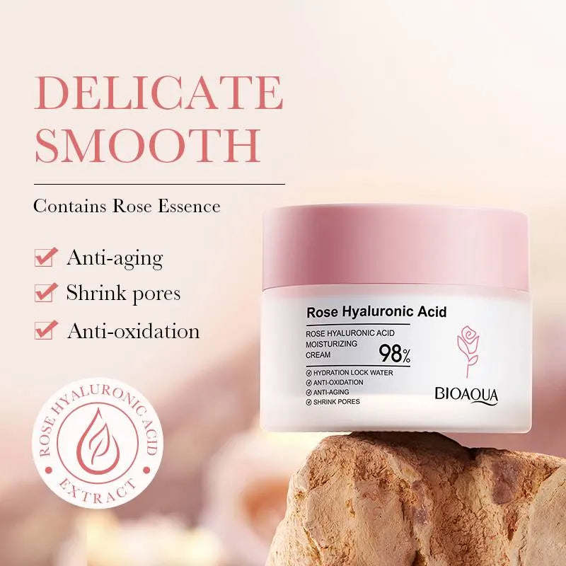 Bioaqua Rose Hyaluronic Acid Moisturizing Cream 50G
