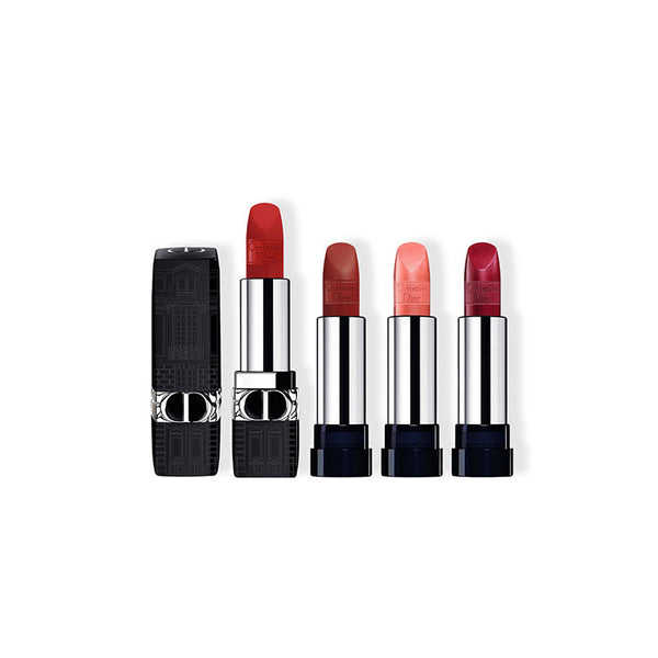 Dior Rouge Minaudeire Lipstick Set 862 Poppy Velvet+858 Pansy Matte+466 Rose Satin+873 Peony Metalic