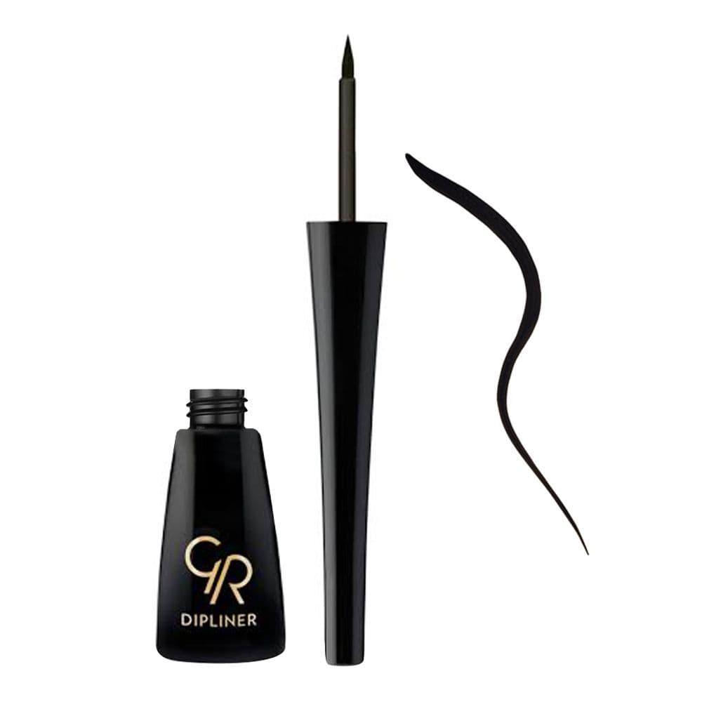 Golden Rose Dipliner Liquid Eyeliner Black Dry Fast Hard tip 5ml