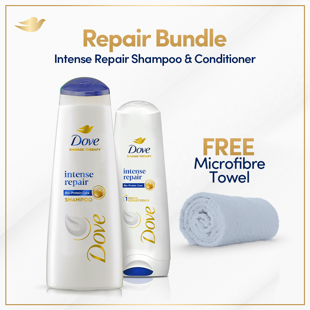 Bundle - Dove Shampoo Intense Repair - 360Ml + Dove Conditioner Intense Repair - 180Ml