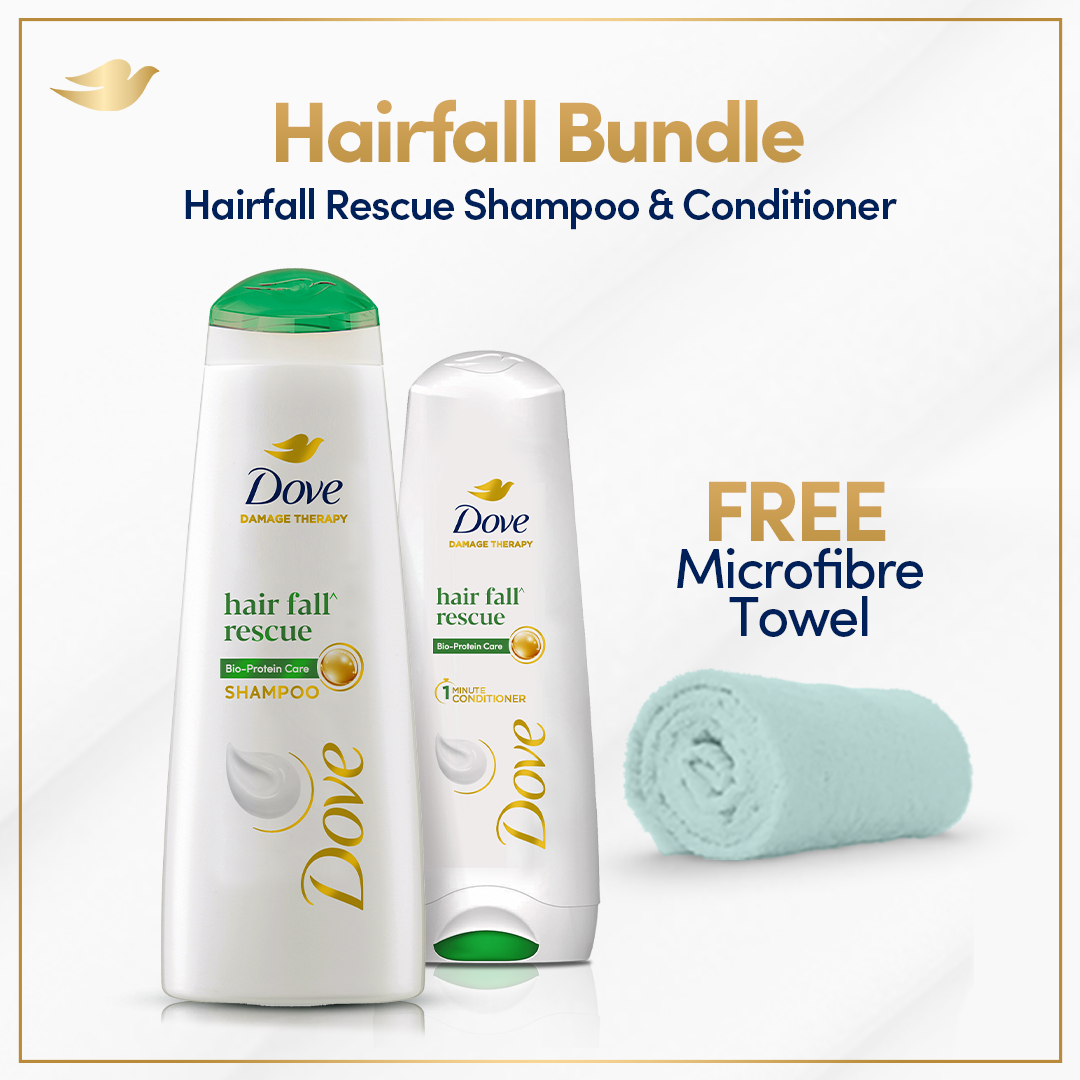 Bundle - Dove Shampoo Hairfall Rescue - 360Ml + Dove Conditioner Hairfall Rescue - 180Ml