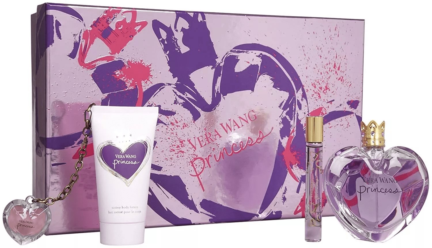 Vera Wang Princess Women Set EDT 100Ml+EDT 10Ml+B Lotion 75Ml+LipGlos Keychain
