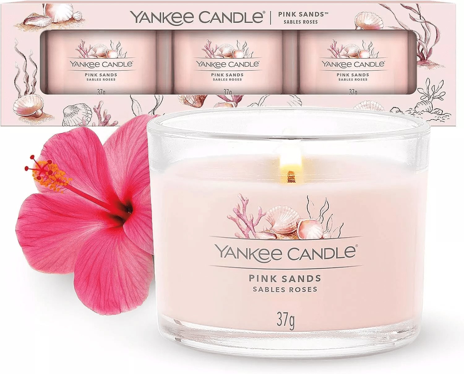 Yankee Candle Pack Of 3x37G - Pink Sand