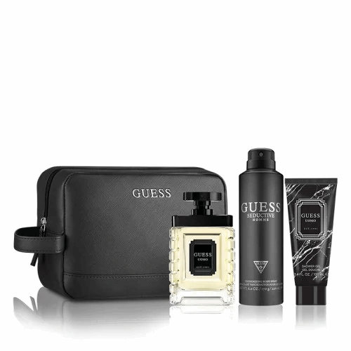 Guess Uomo For Men Set EDT 100Ml+Body Spray 226Ml+S Gel 100Ml+Pouch