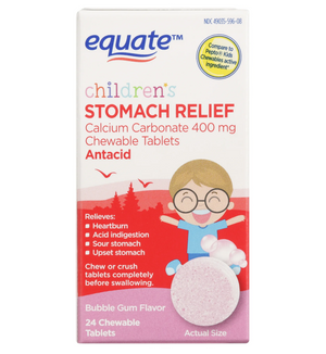 Equate Children's Stomach Relief Antacid Bubble Gum Flavor Tablets