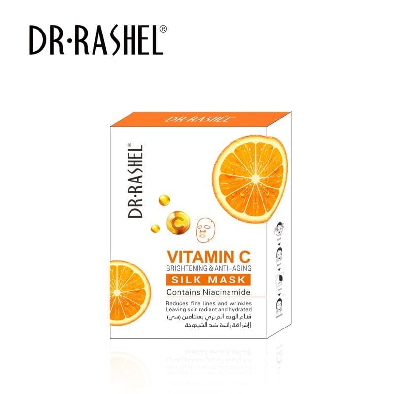 Dr. Rashel Vitamin C Brightening & Anti Aging Silk Mask - Pack Of 5Pcs - My Store