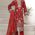 Sada Bahar Stitched 3 Piece Emb Signature Festive Vol-04 Suit-EMB-7724-RED