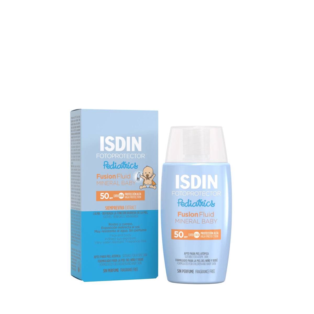 Isdin Fusion Fluid Mineral Baby Pediatrics SPF 50 Face And Body 50Ml
