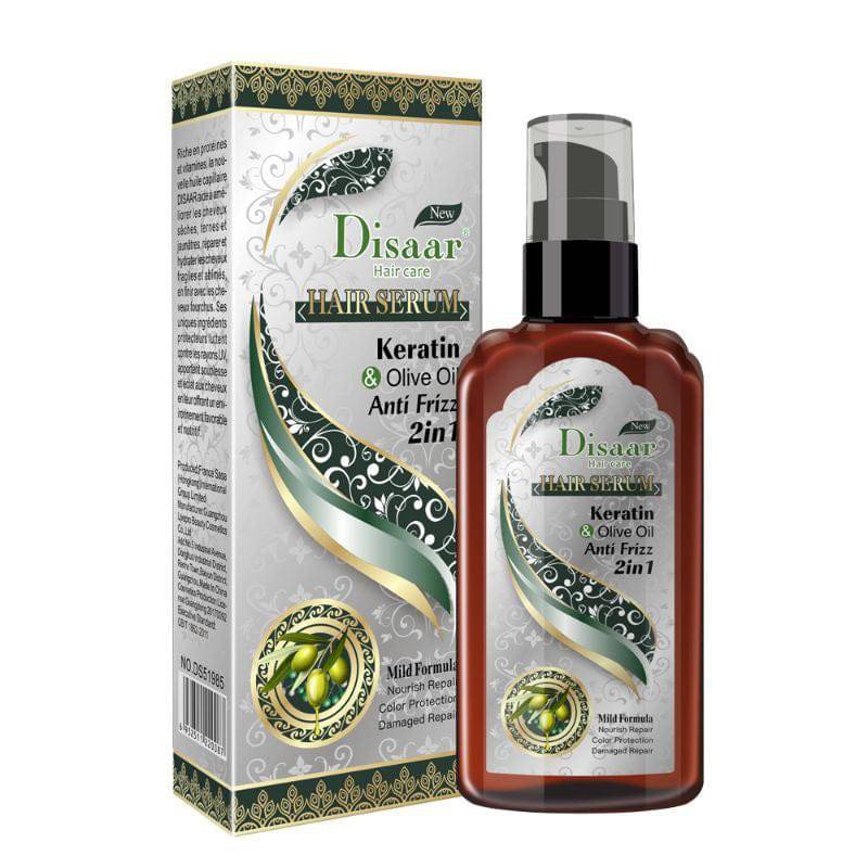 Disaar Hair Serum 2In1 Keratin & Olive Oil Anti Frizz Mild Formula 120ML - My Store