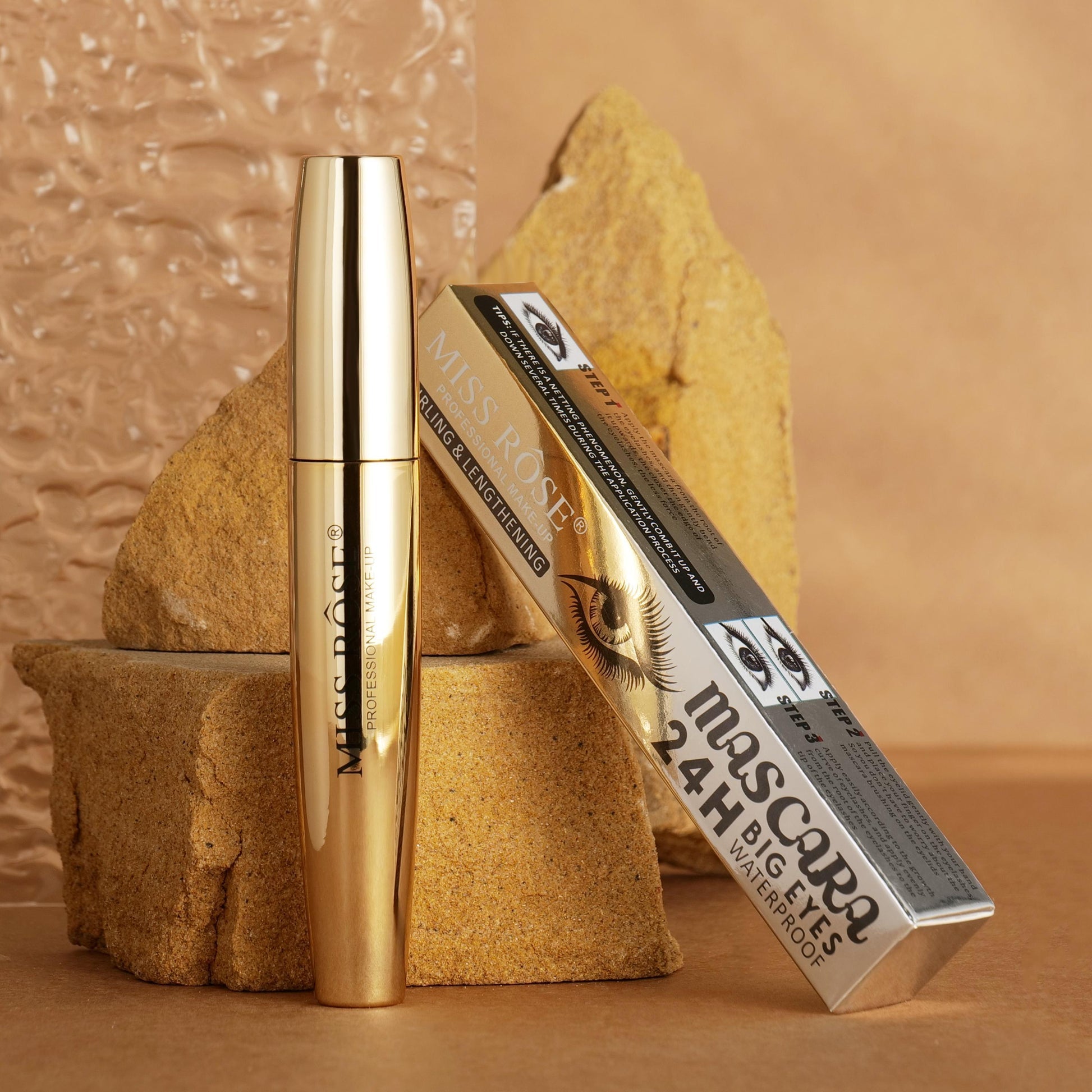Miss Rose - Curling & Lengthening Waterproof Mascara - Golden