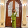 Manahils Stitched Moss Green Embroidered Two Pc