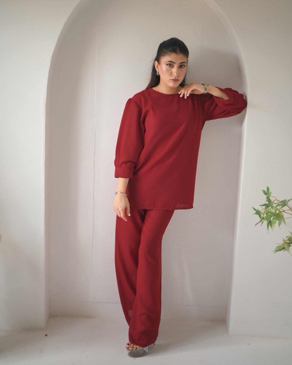 Zauk Stitched 2 Piece Collection-Rose Two Piece Dress