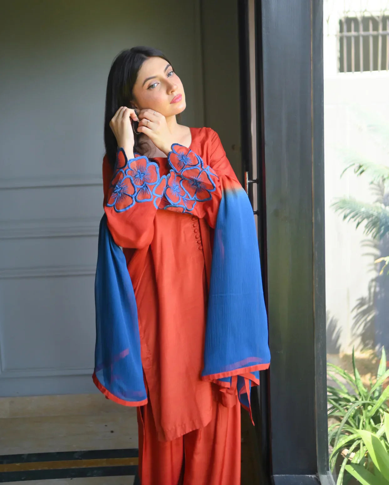 Zauk Stitched 3 Piece Collection-Blossom - Farshi Shalwar Set