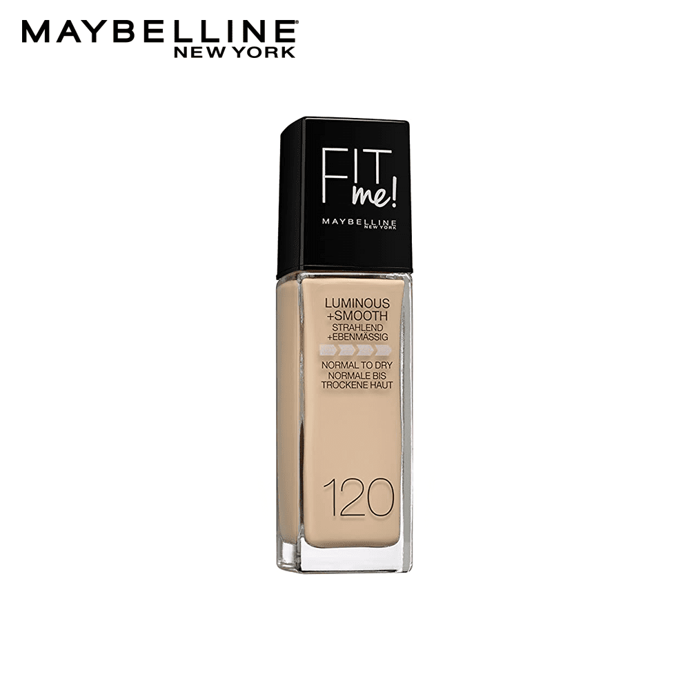 Maybelline New York- Fit Me Luminous Smooth Liquid Foundation - 120 Classic Ivory - For Normal to Dry Skin