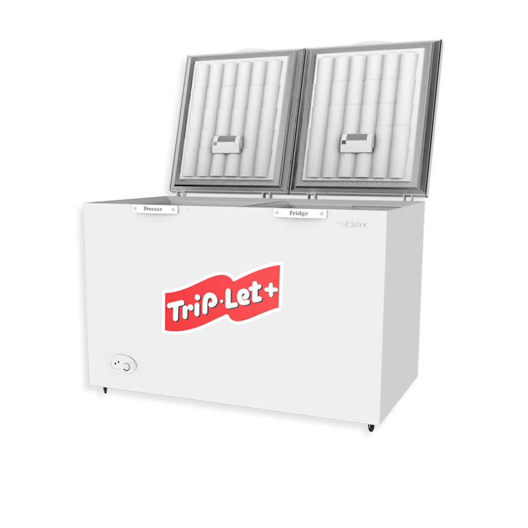 Waves Double Door Deep Freezer WDFT-318 – 509 Liters - My Store
