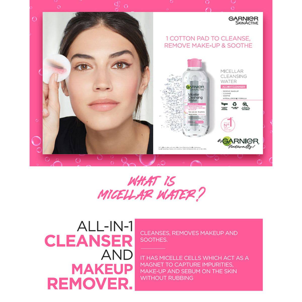 Garnier Micellar Cleansing Water Pink 400Ml - My Store