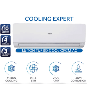 Haier 1.5 Ton Non Invertor A/C Turbo Cool Series – Model 18-CFCM