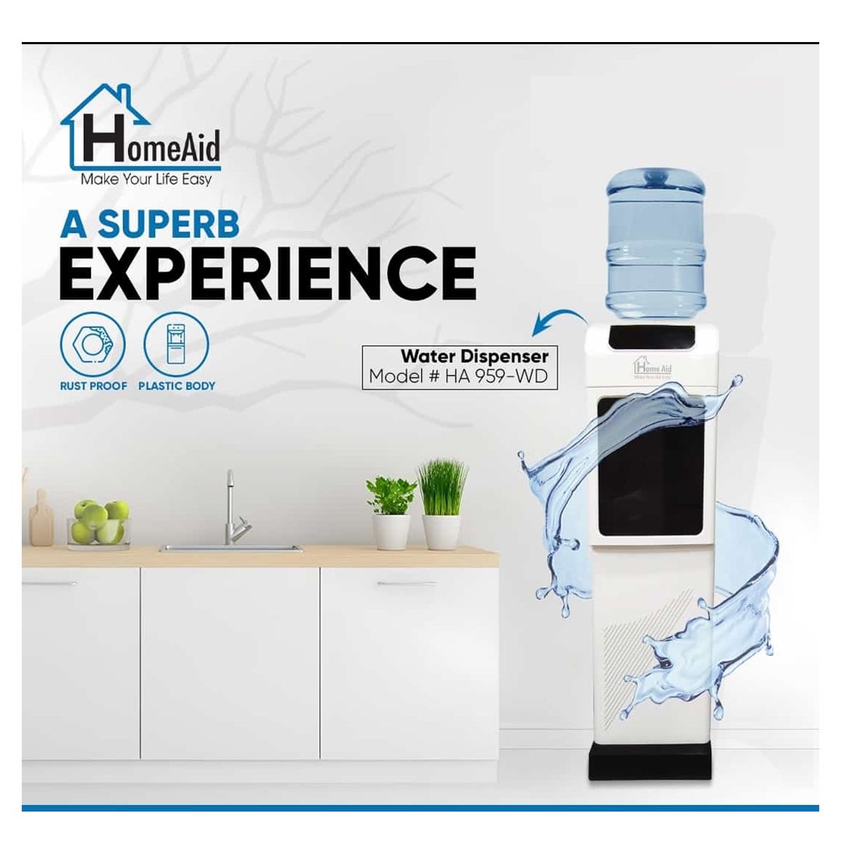 HomeAid Water Disperner HA-959  -Without Refrigerator - My Store