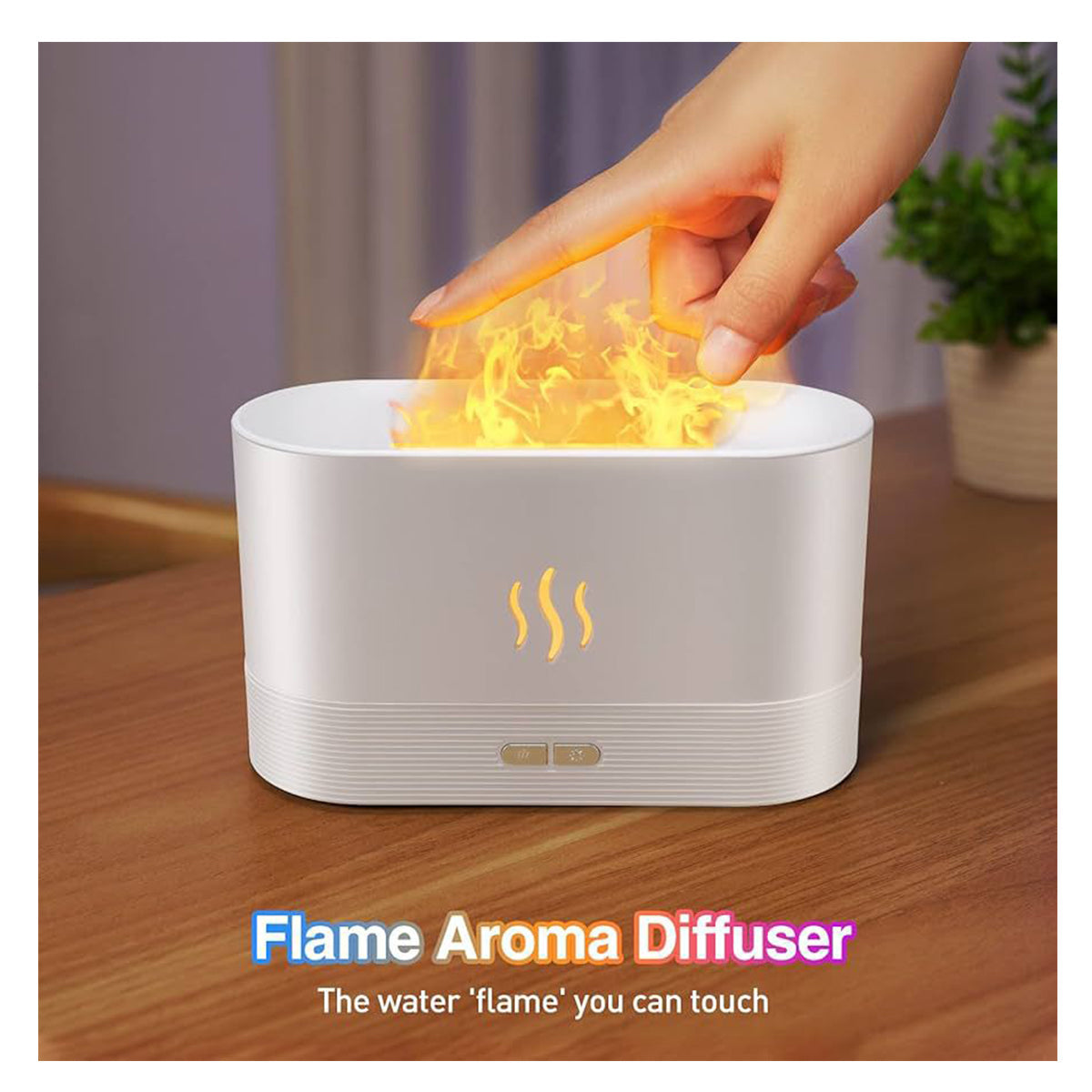 Flame Aroma Diffuser Water Table Humidifier (Mix/Random colour) with Box Packing - My Store