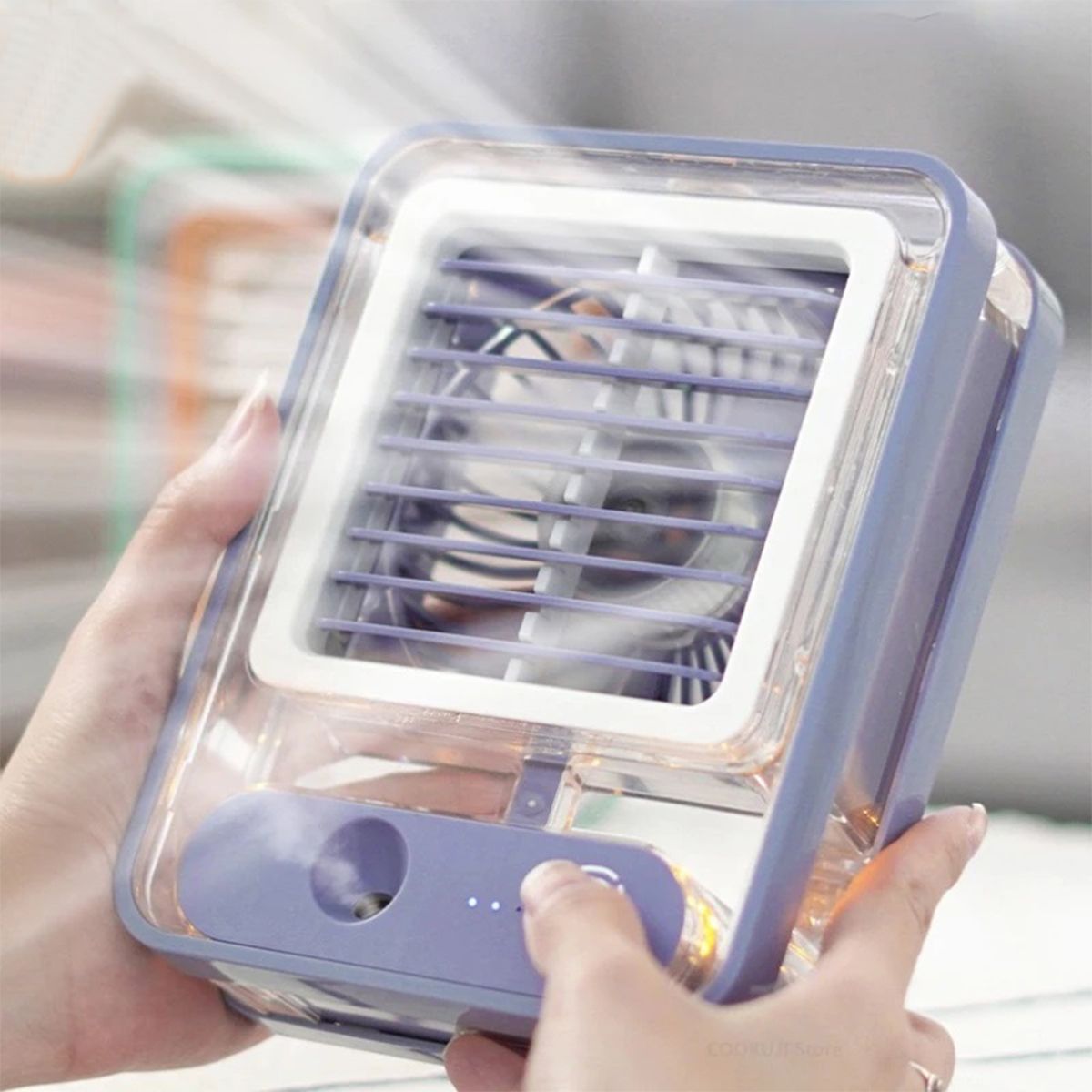 Humidifier Spray Fan Portable Fan USB Desktop Fan with Night Light for Summer Home Appliance - My Store