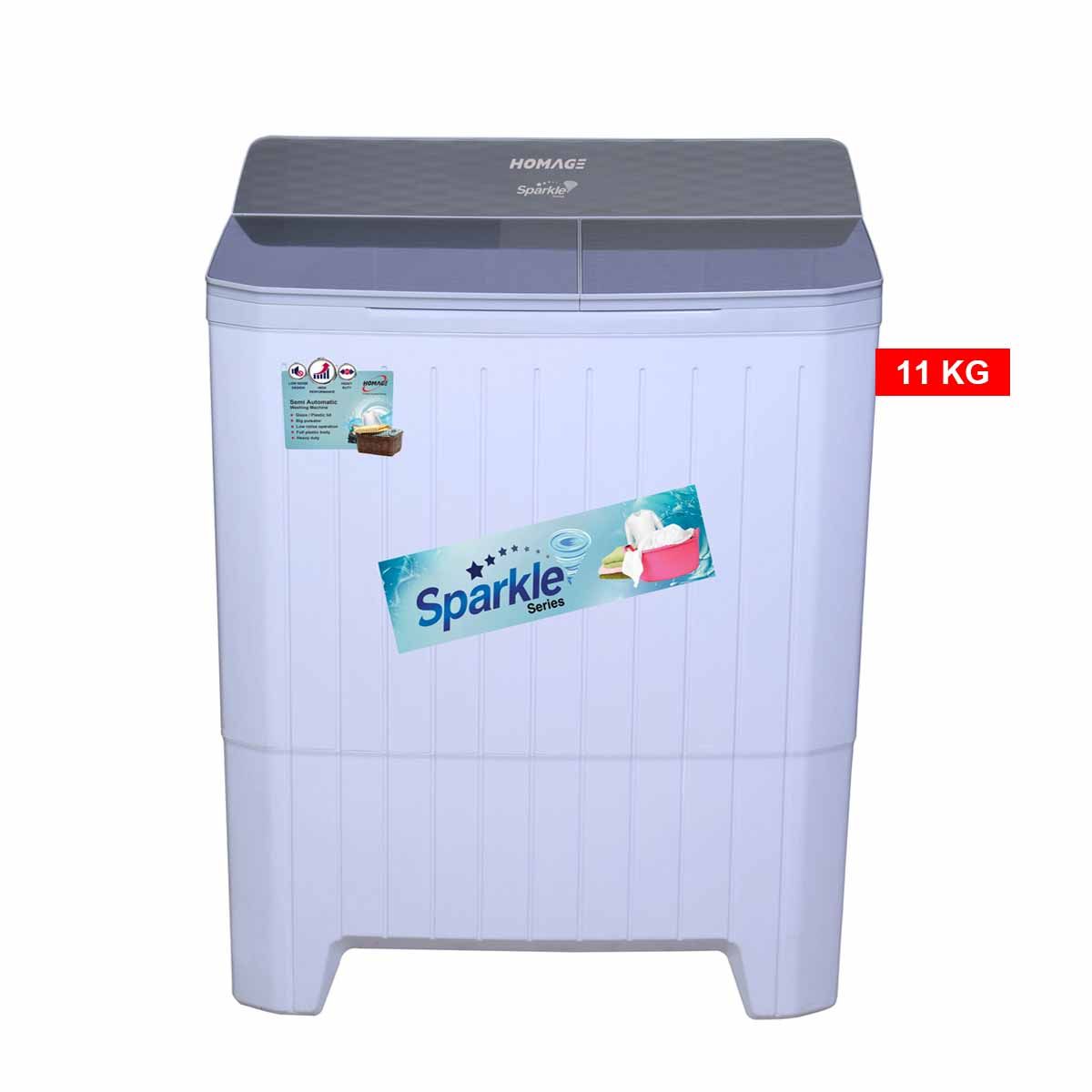 Homage Twin Tub Washing Machine 11KG - HW-49112 Plastic Body - My Store