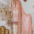 HZ Textiles Oriental Orchid Digital Ninokari Vol-2 Lawn Suit 3 Piece Unstitched OP-1160-B