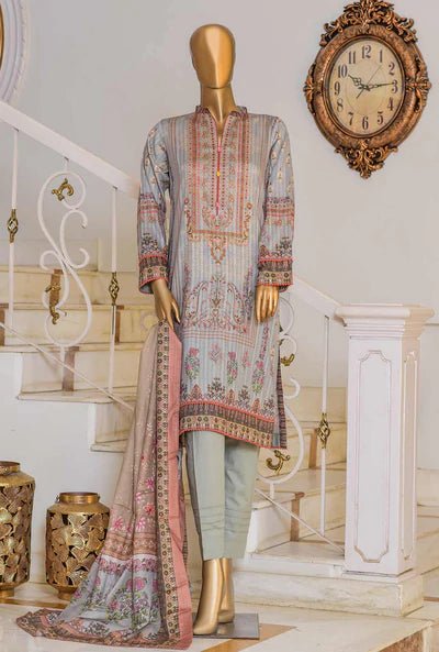 HZ Textiles Oriental Orchid Digital Ninokari Vol-2 Lawn Suit 3 Piece Unstitched OP-1160-A