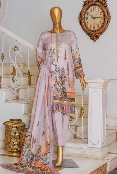 HZ Textiles Oriental Orchid Digital Ninokari Vol-2 Lawn Suit 3 Piece Unstitched OP-1161-B