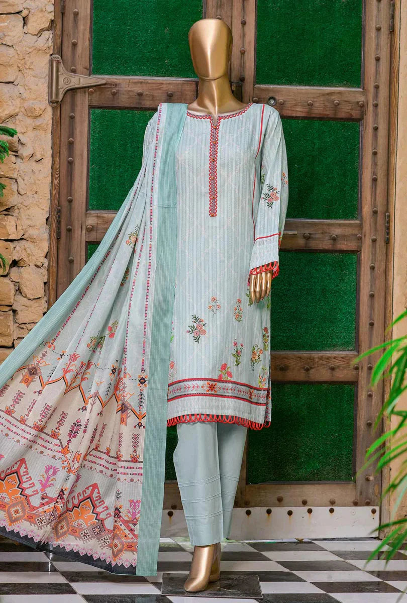 HZ Textiles Oriental Orchid Digital Ninokari Lawn Suit Unstitched 3 Piece OP-1157