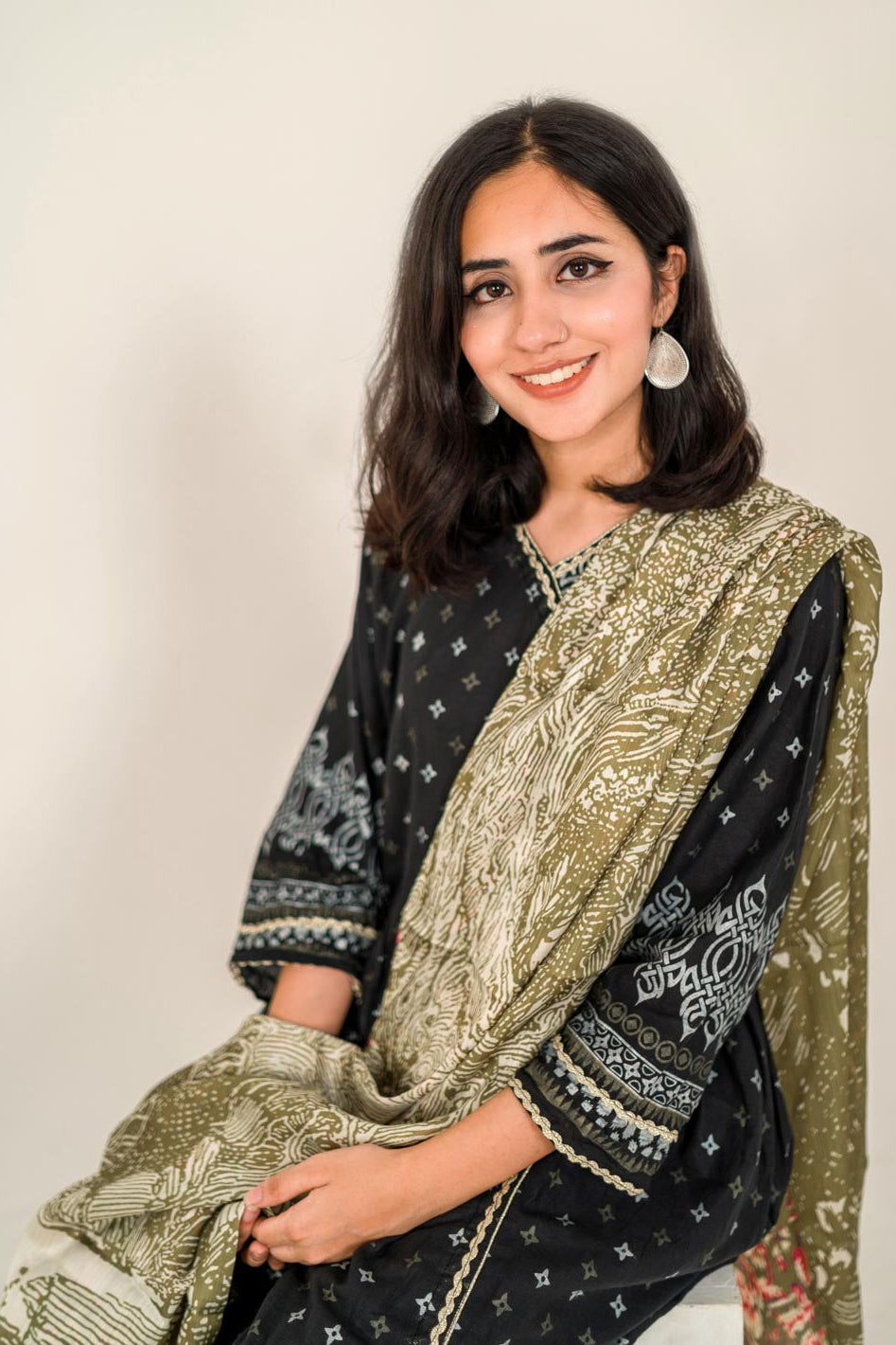 Tng By Md Stole Collection-Forest Stole (Green)