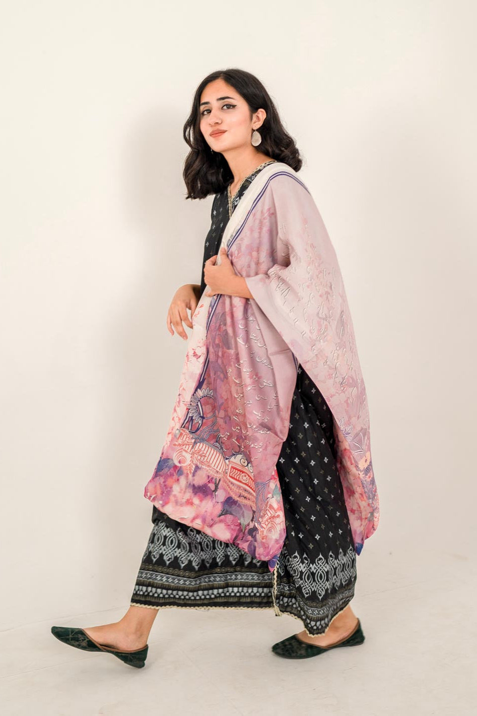 Tng By Md Stole Collection-Parizaad Stole (Pink D.S)