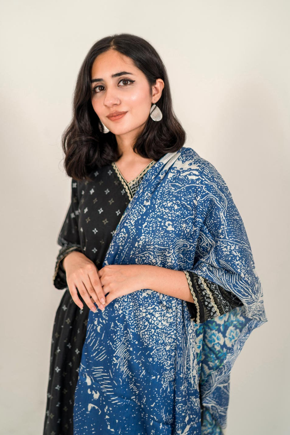 Tng By Md Stole Collection-Forest Stole (Blue)